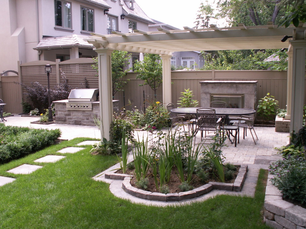 This is an example of a traditional landscaping in Toronto.