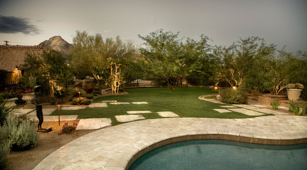 Back Yard New Home Traditional Landscape Phoenix by Sunset