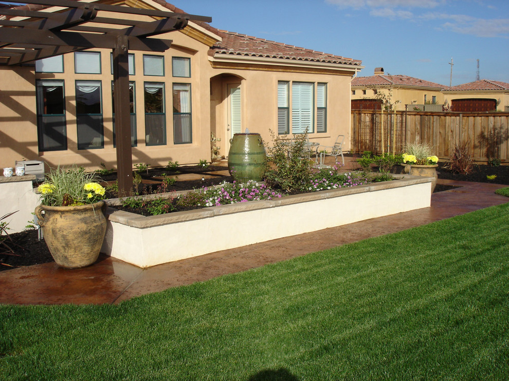Inspiration for a contemporary full sun backyard landscaping in Sacramento.