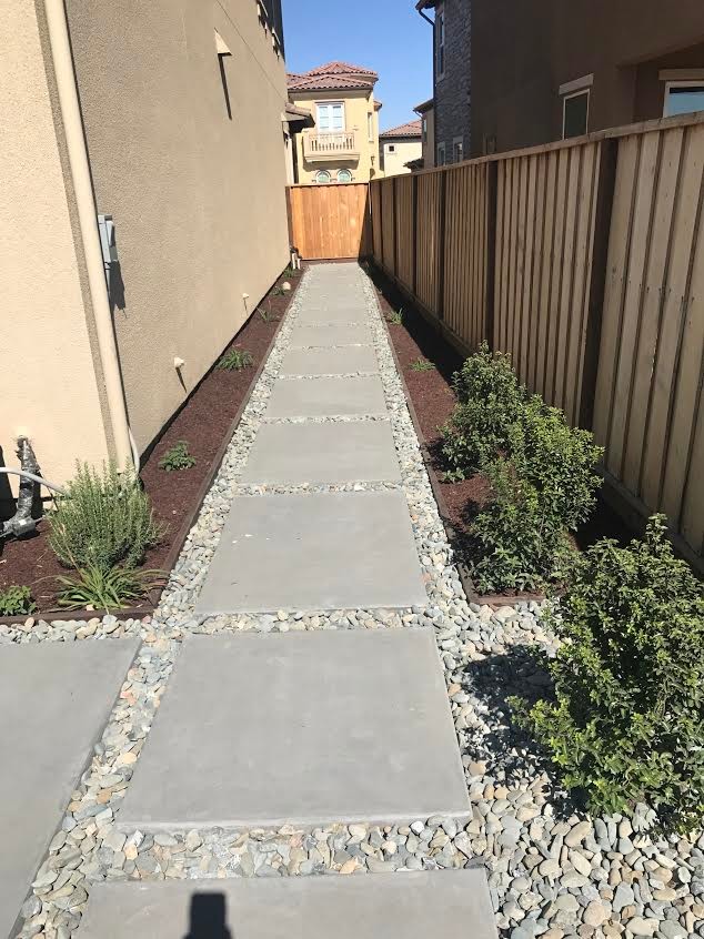 Backyard Landscaping- Concrete Pavers - Contemporary - Landscape - San ...