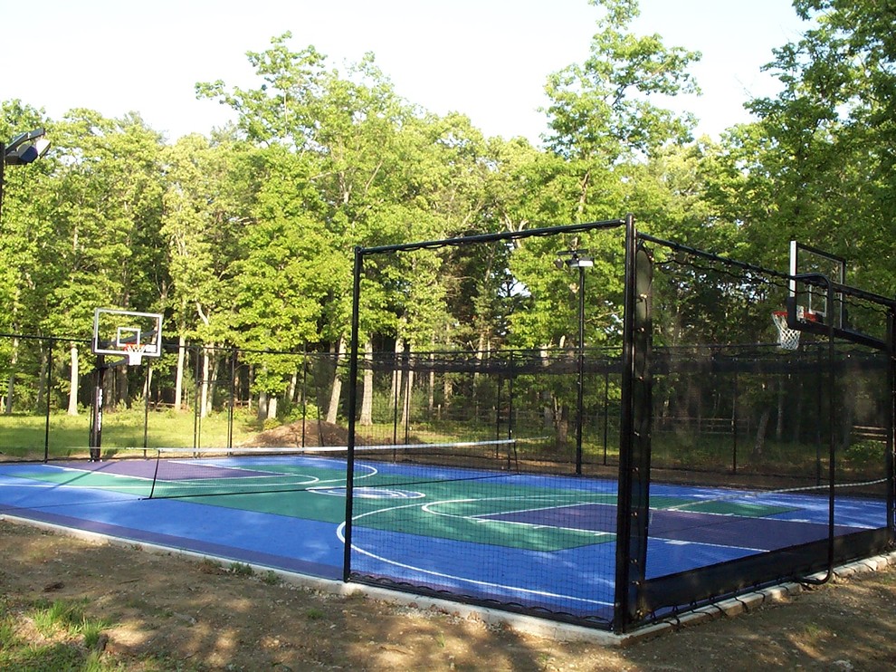 Backyard Multisport Basketball Courts in Ipswich Traditional