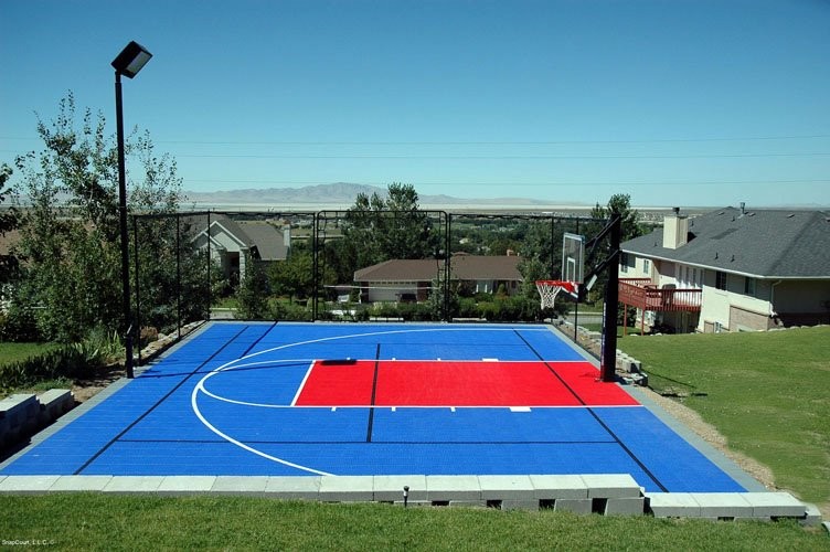 Backyard multi Sport outdoor Game Courts Contemporary Landscape