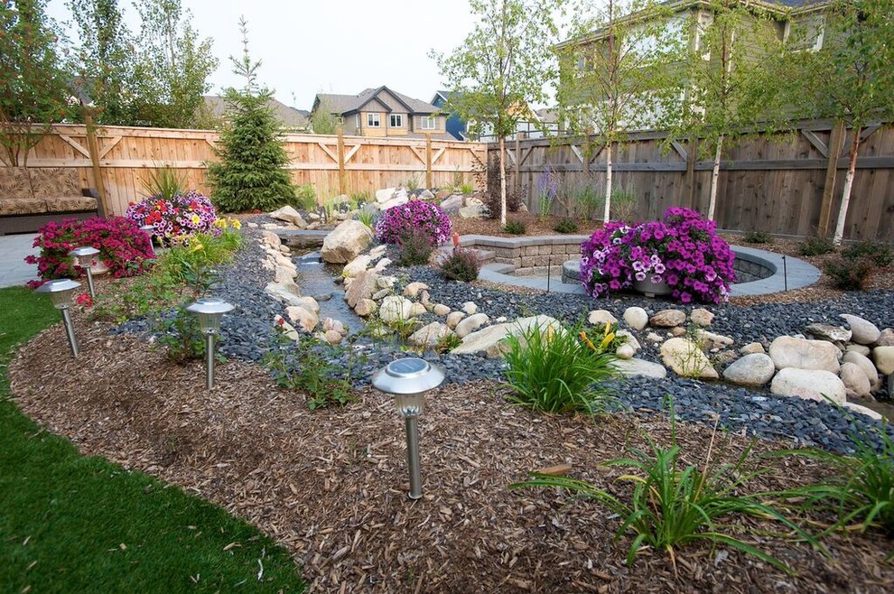 Backyard Paradise Contemporary Landscape Calgary by