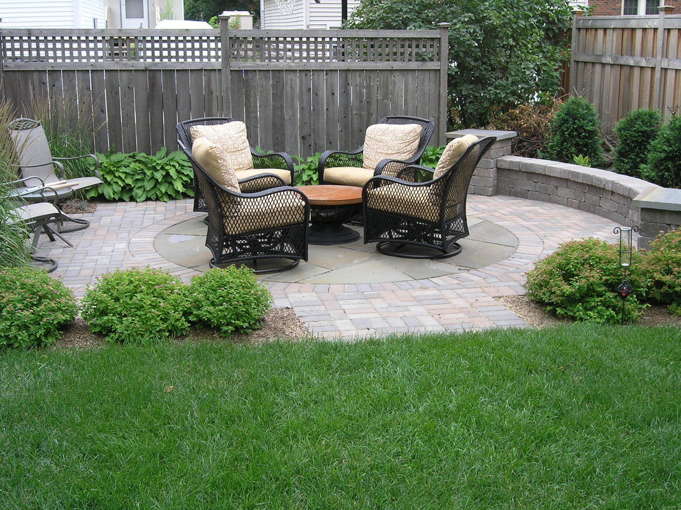 Backyard Patio, Seat Wall and Pillars Landscape Minneapolis by