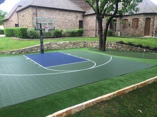 Backyard Sport Court Game Courts - Traditional - Landscape - Dallas