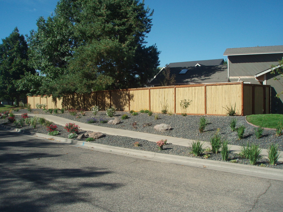 Bamboo Fence & Planting Contemporary Landscape Boise by TLC
