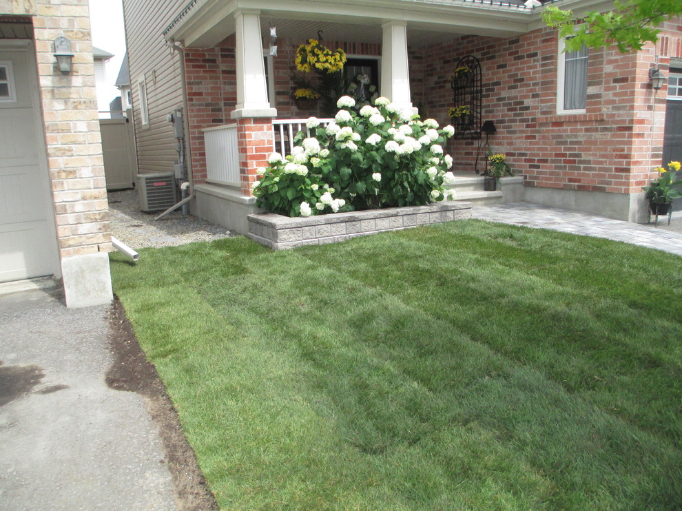 Barrhaven Front Yard & Side Yard Landscaping Modern Garden