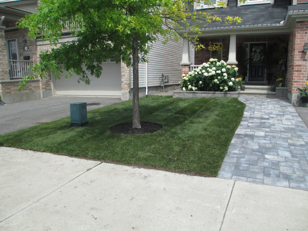 Barrhaven Front Yard & Side Yard Landscaping Modern Landscape