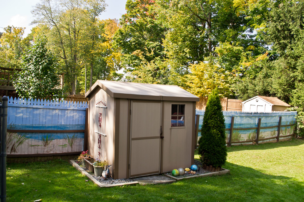 Beach Scene Mural on Fence Beach Style Landscape New York by