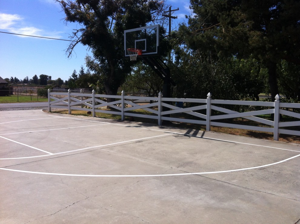 Betty J's Pro Dunk Diamond Basketball System on a 50x40 in Atwater, CA