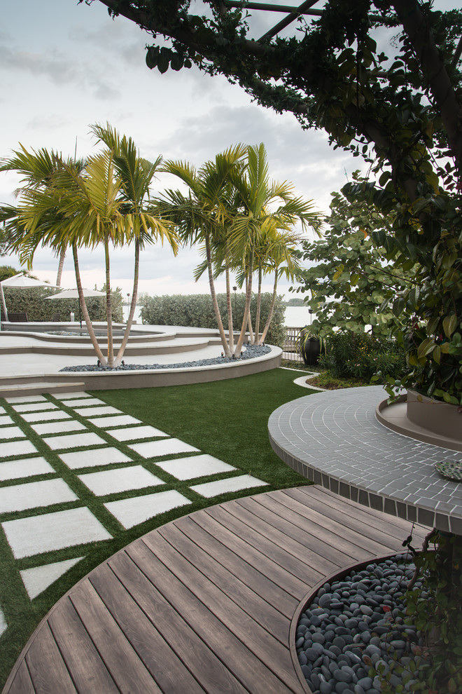 Ispirazione per un giardino minimalista esposto in pieno sole dietro casa
