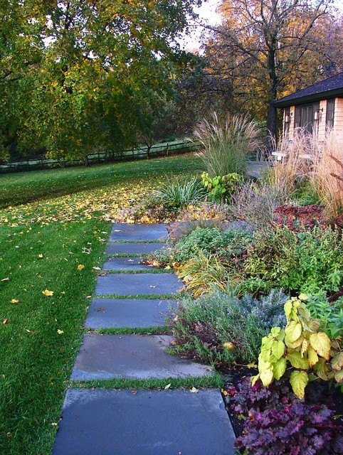 Bluestone Path And Perennial Garden Arts Crafts Garden Boston By Erin Robertson