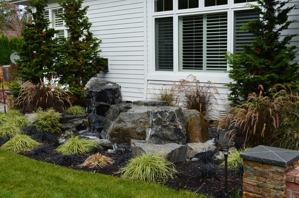 Photo of a medium sized contemporary back formal full sun garden in Seattle.