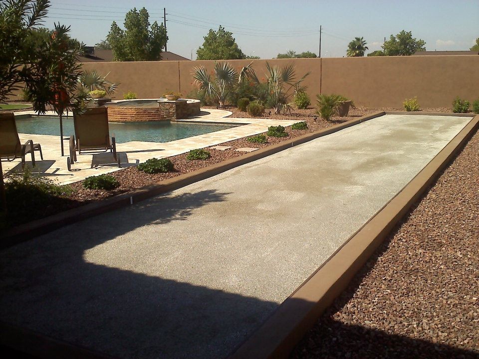 Bocce Ball Court Transitional Landscape Phoenix by Grow Land