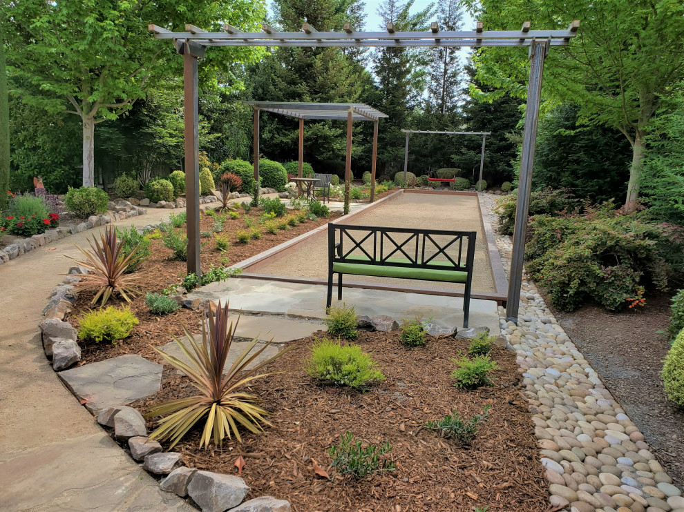 Bocce Ball Court Farmhouse Landscape San Francisco by Reyes
