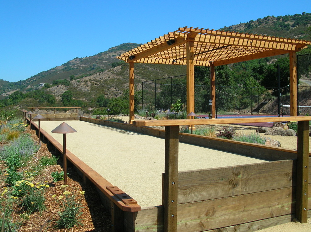 Bocce Ball Courts Mediterranean Landscape San Francisco by