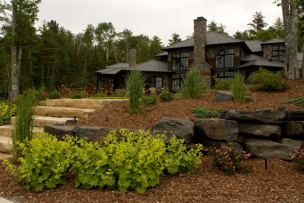 Boulder Walls Traditional Landscape Minneapolis by Miller Creek