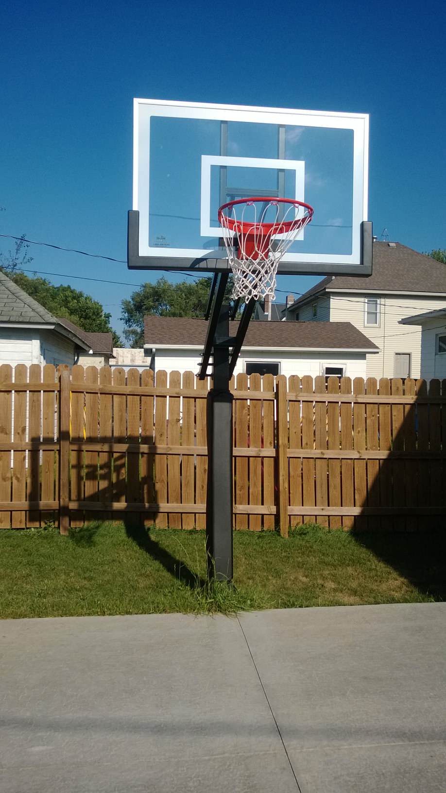 Traditional Basketball Hoop. Wood Basketball Hoop With Painted 