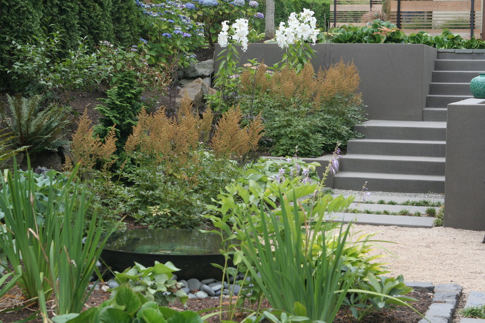 Design ideas for a mid-sized contemporary landscaping in Portland.