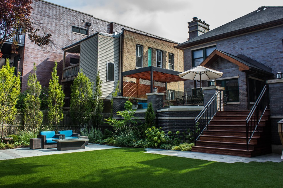 Bucktown backyard Contemporary Landscape Chicago by Chicago