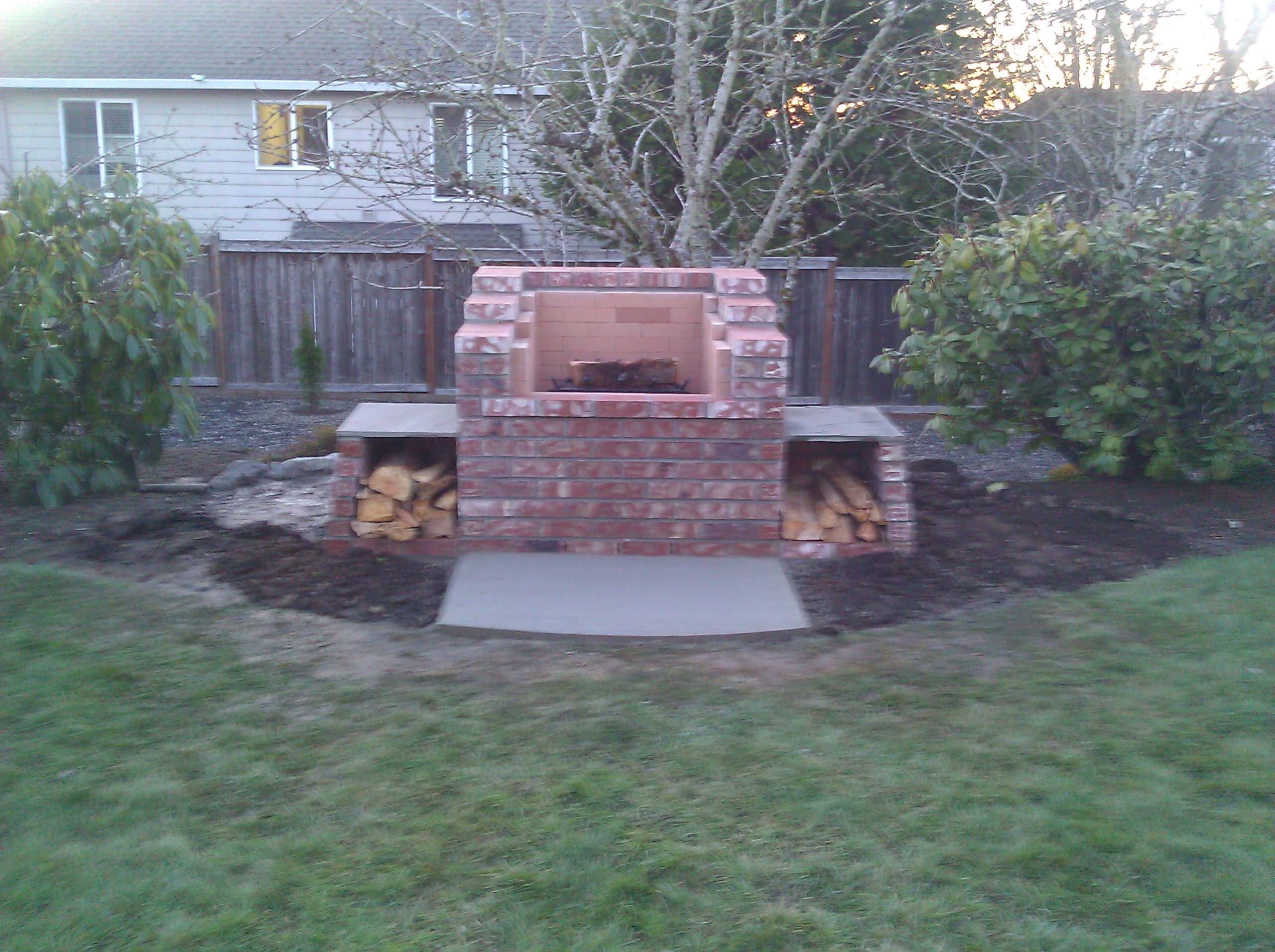 Raised Fire Pit Houzz, Raised Fire Pit