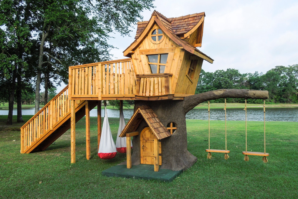 Inspiration for a large eclectic outdoor playset in Dallas.