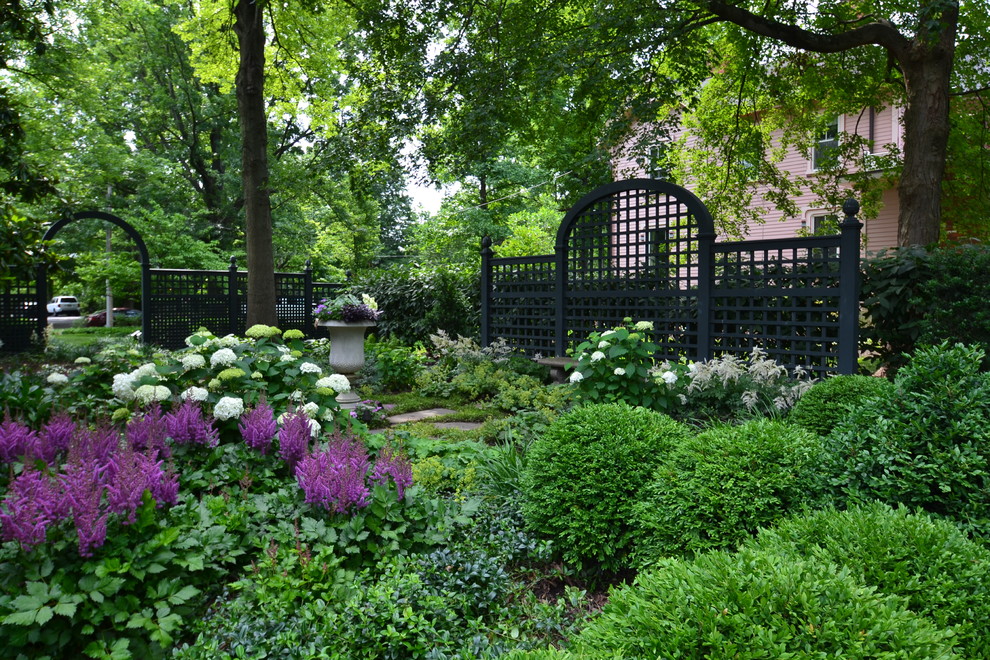 Design ideas for a traditional shade backyard landscaping in Cincinnati.