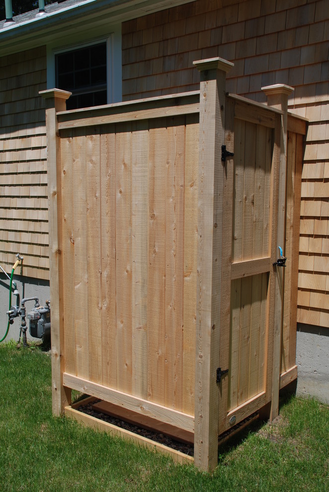 Cedar Outdoor Showers - Beach Style - Landscape - Boston ...