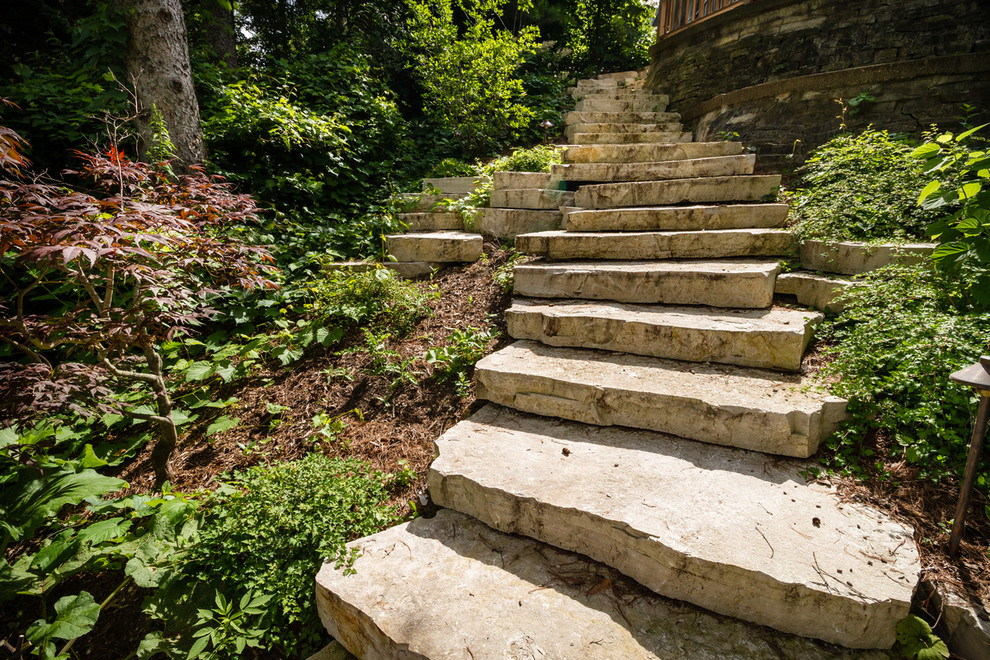 MidCentury Modern Stone Steps Cedarburg, WI Modern Landscape