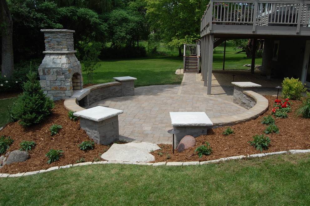 Chanhassen MN Backyard Fireplace and Patio 1 - Landscape - Minneapolis ...
