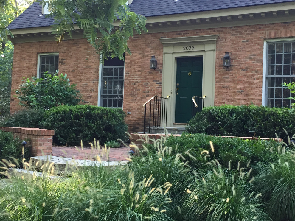 Charming Colonial Home with New Wrought Iron Railing - Landscape ...