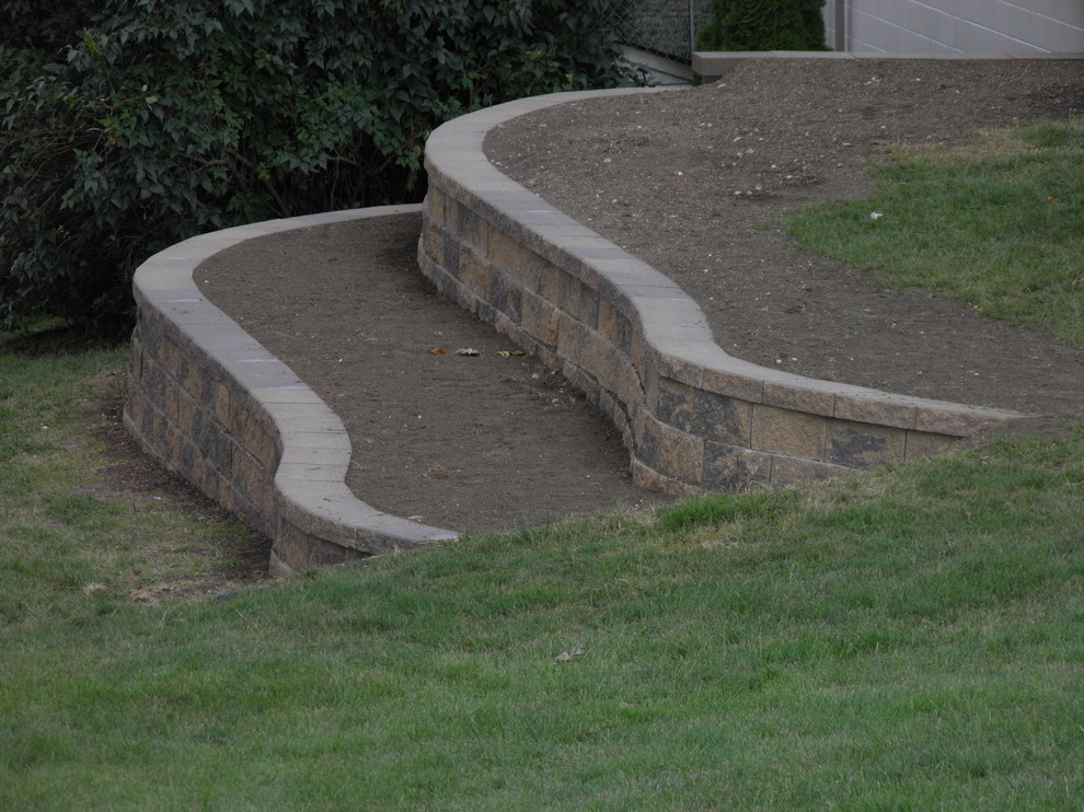 CMU Retaining Walls Landscape Omaha by Schmidt Construction Omaha