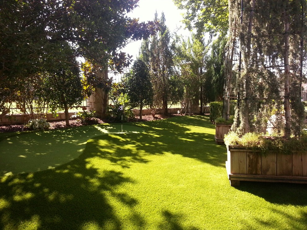 Colleyville, TX Artificial Turf Backyard Outdoor Living Landscape