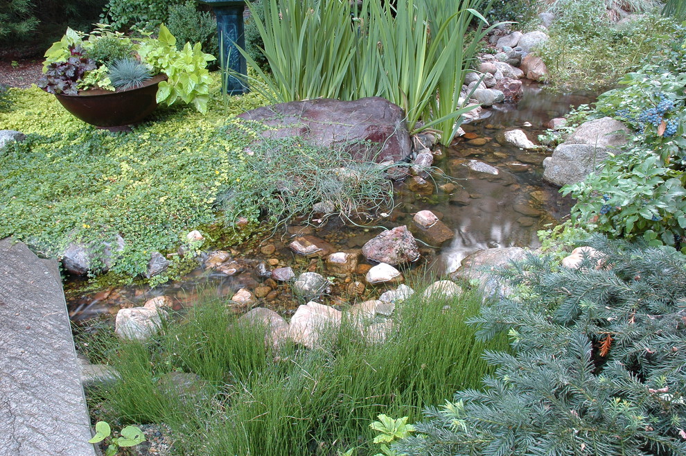 Inspiration for a large traditional partial sun backyard landscaping in Salt Lake City for summer.