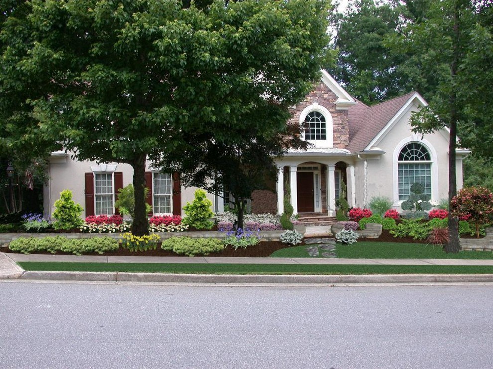 Complete Front Yard Remake Traditional Landscape Atlanta by