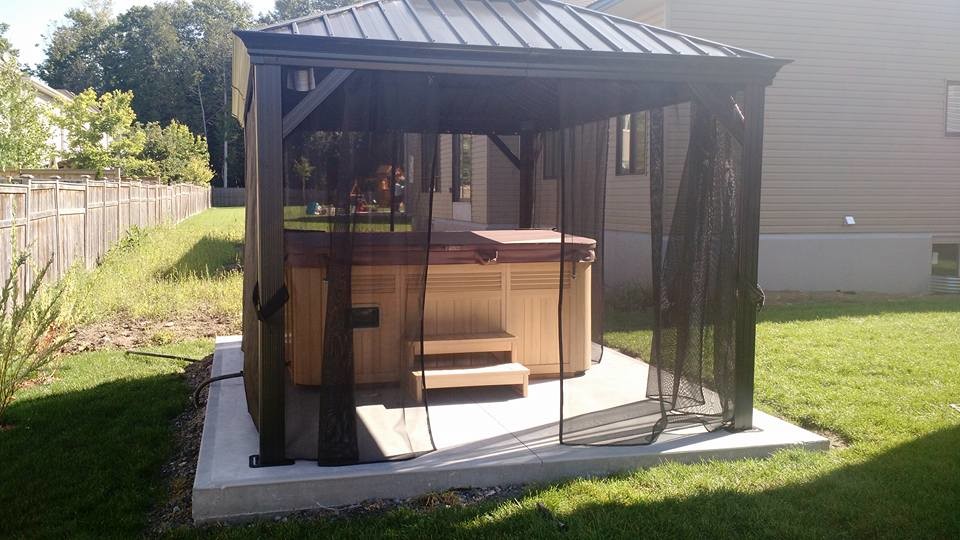 Concrete pad for Gazebo and Shed, Hot Tub Move and electrical