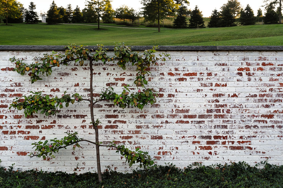 Foto di un giardino chic con un muro di contenimento