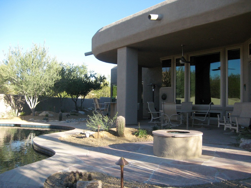 This is an example of a mediterranean landscaping in Phoenix.