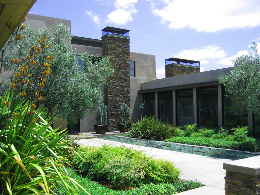 Photo of a contemporary courtyard landscaping in Other.
