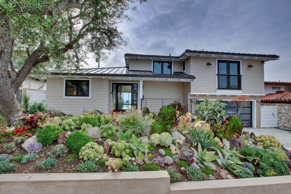 Inspiration for a contemporary drought-tolerant and full sun front yard landscaping in Los Angeles.