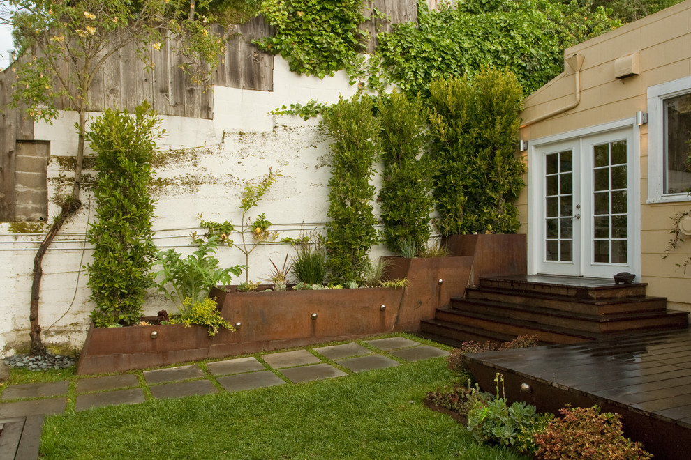 Esempio di un giardino minimal dietro casa con scale