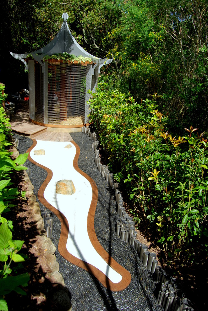 Inspiration for a contemporary back garden in San Francisco.