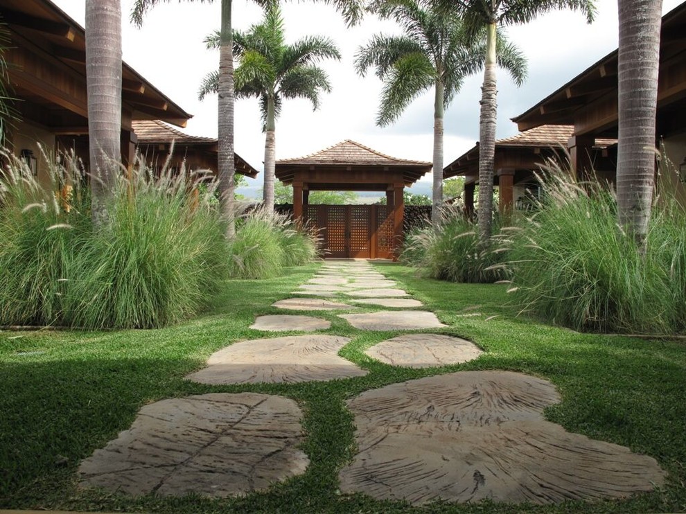 Moderner Garten in Hawaii