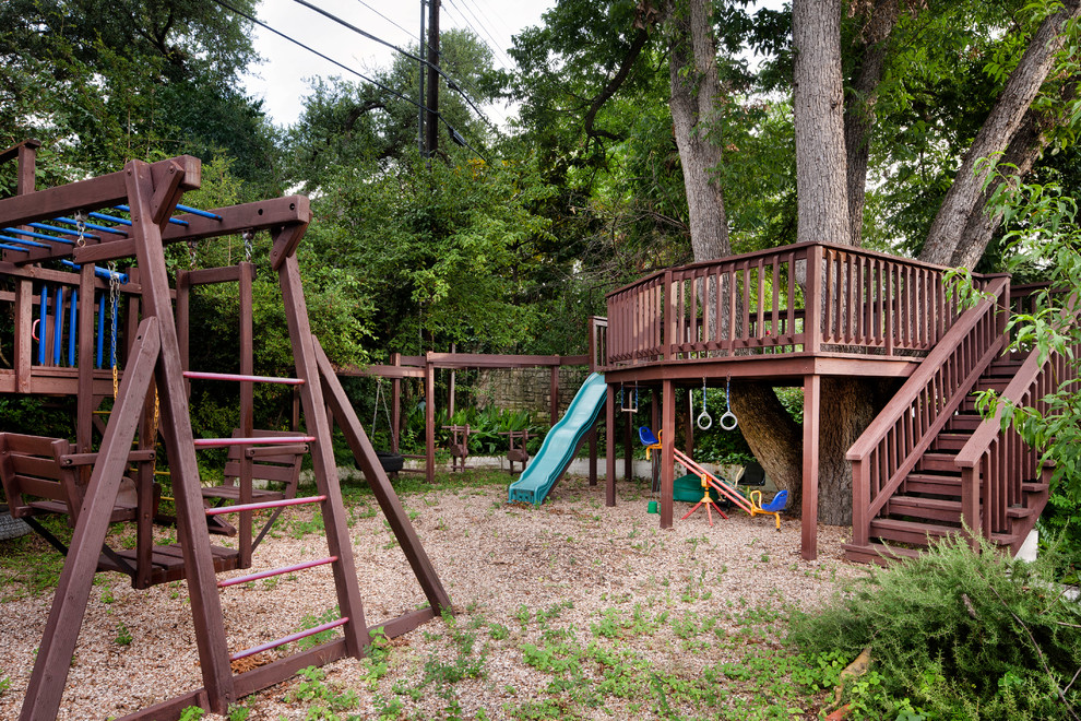 Design ideas for a traditional outdoor playset in Austin.