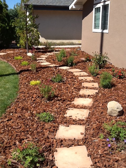 Curb Appeal with Texture and Color - Mediterranean - Garden - San ...