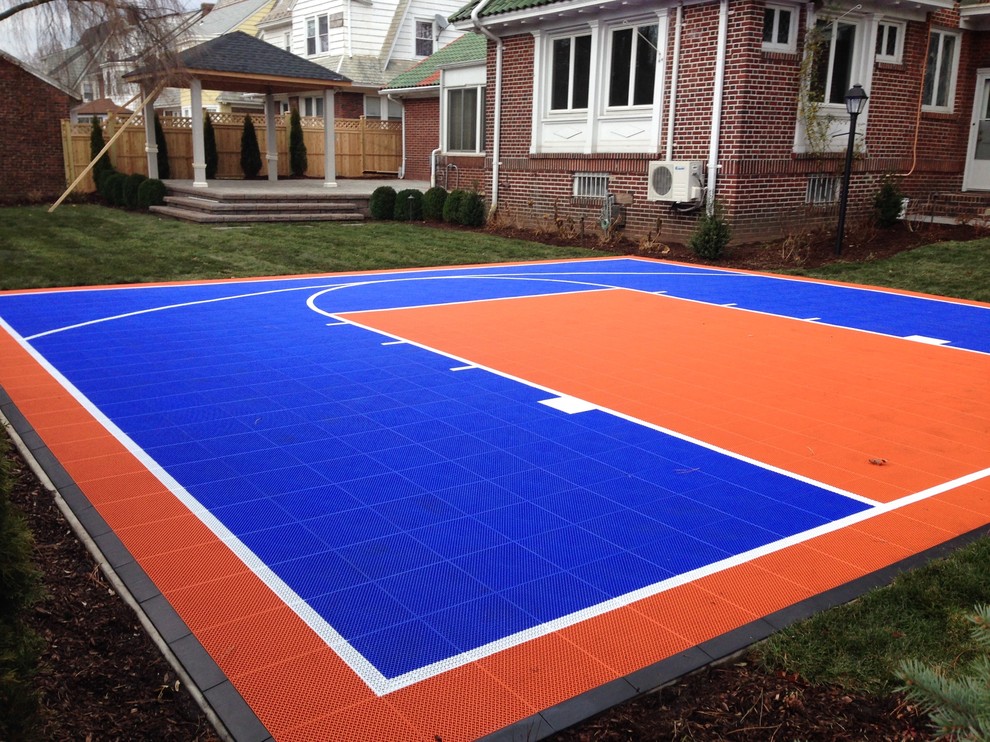 Custom Backyard Basketball Court - Modern - Landscape - New York - by