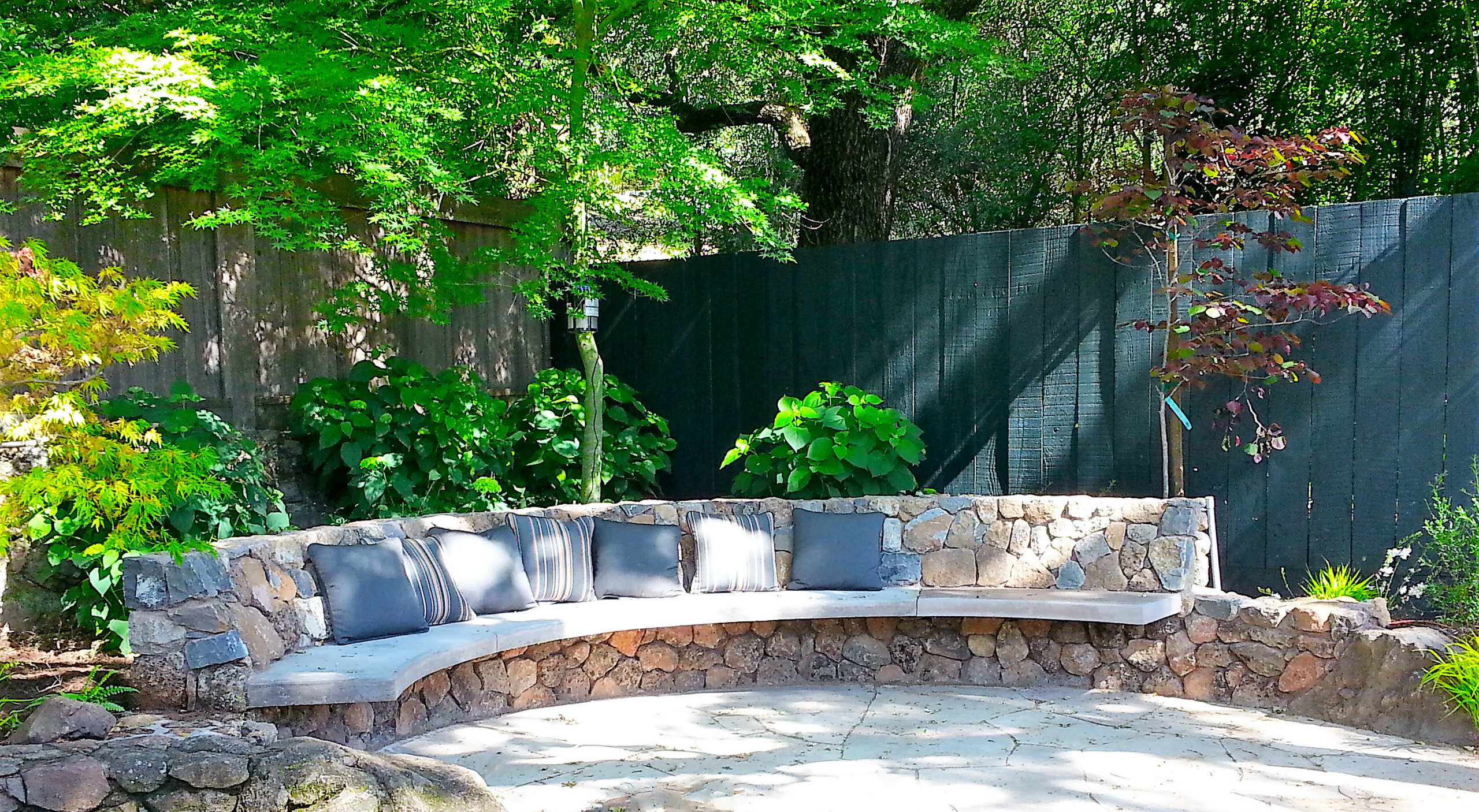 Custom Built Concrete And Stone Bench Contemporary Landscape San Francisco By Reyes Landscape Construction Houzz