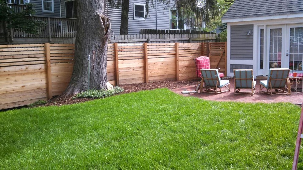 Custom Cedar Privacy Fence Contemporary Landscape Grand Rapids by Straight Line Fence