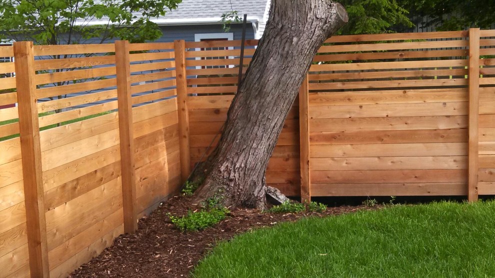 Custom Cedar Privacy Fence Contemporary Landscape Grand Rapids by Straight Line Fence