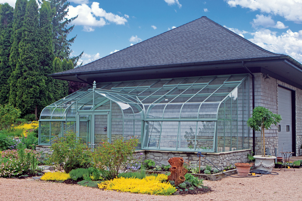 Immagine di un giardino formale design di medie dimensioni e nel cortile laterale